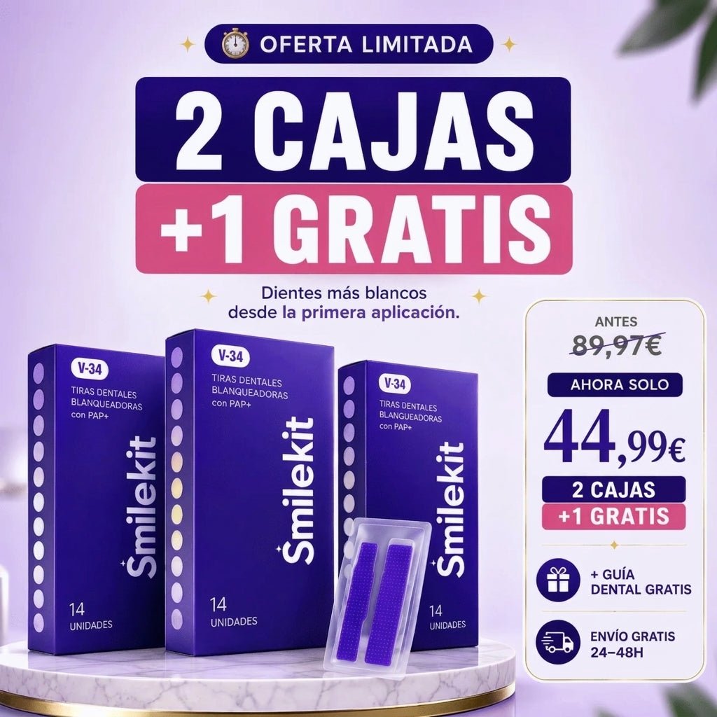 Tiras Blanqueadoras Dentales V34 - Quintéa