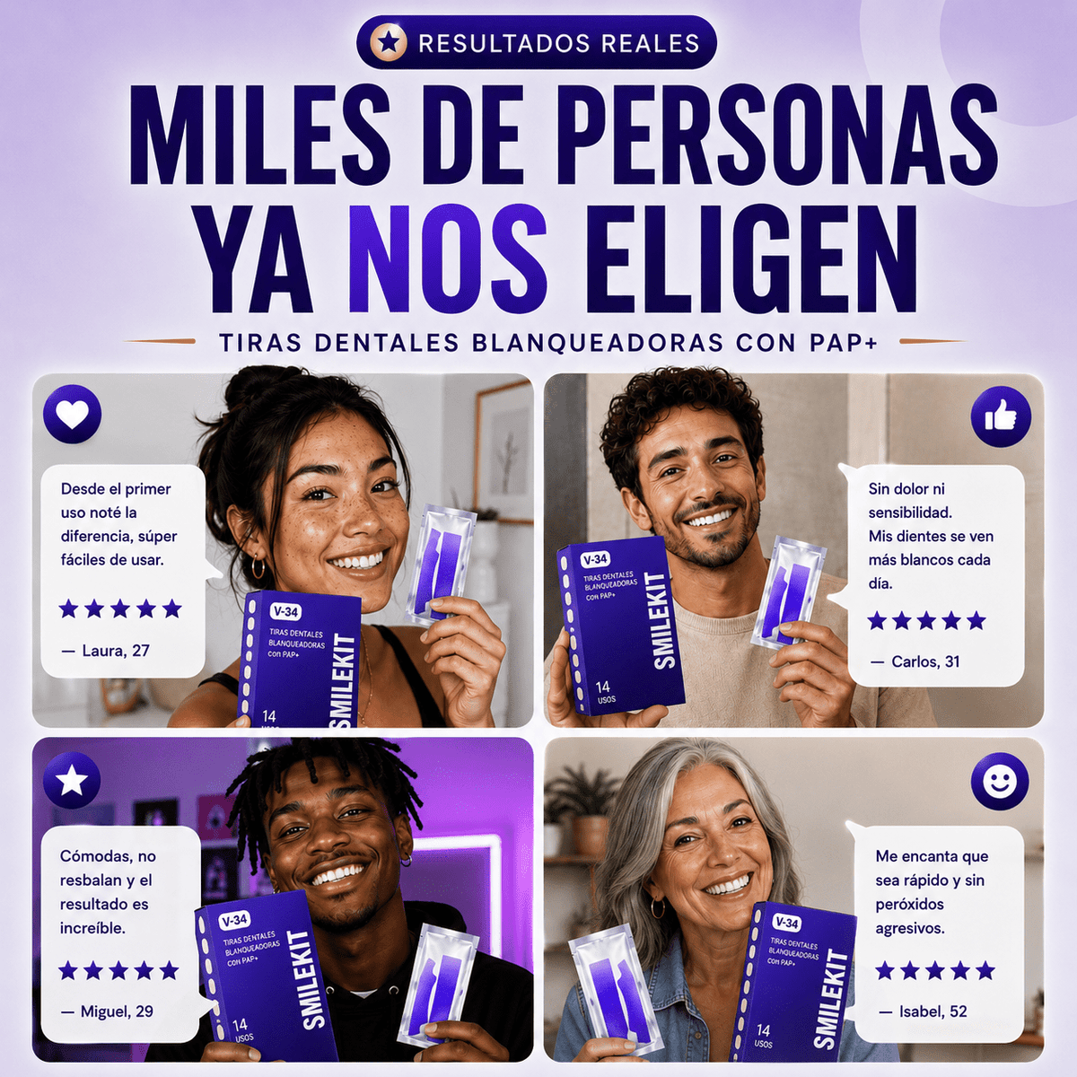 Tiras Blanqueadoras Dentales V34 – Elimina el Amarillo y Blanquea tus Dientes en Casa - Quintéa